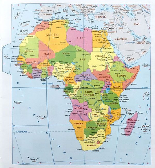 bản đồ các nước châu Phi